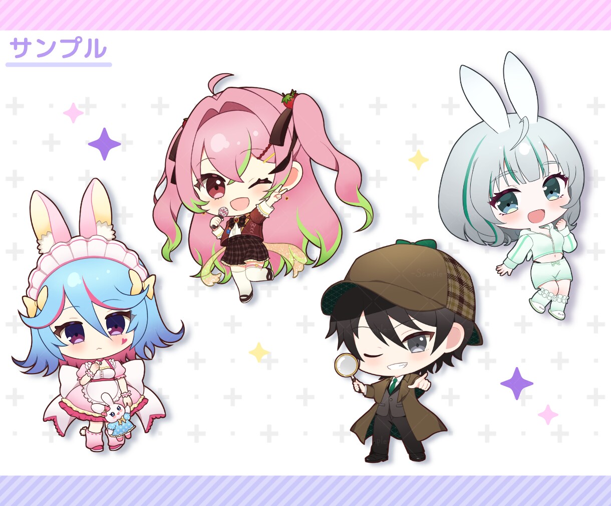 SDキャラ・ちびキャラ・ミニキャラ制作します 商用◎Vtuber・配信立ち絵・サムネ・グッズ・返礼品に！ イメージ7
