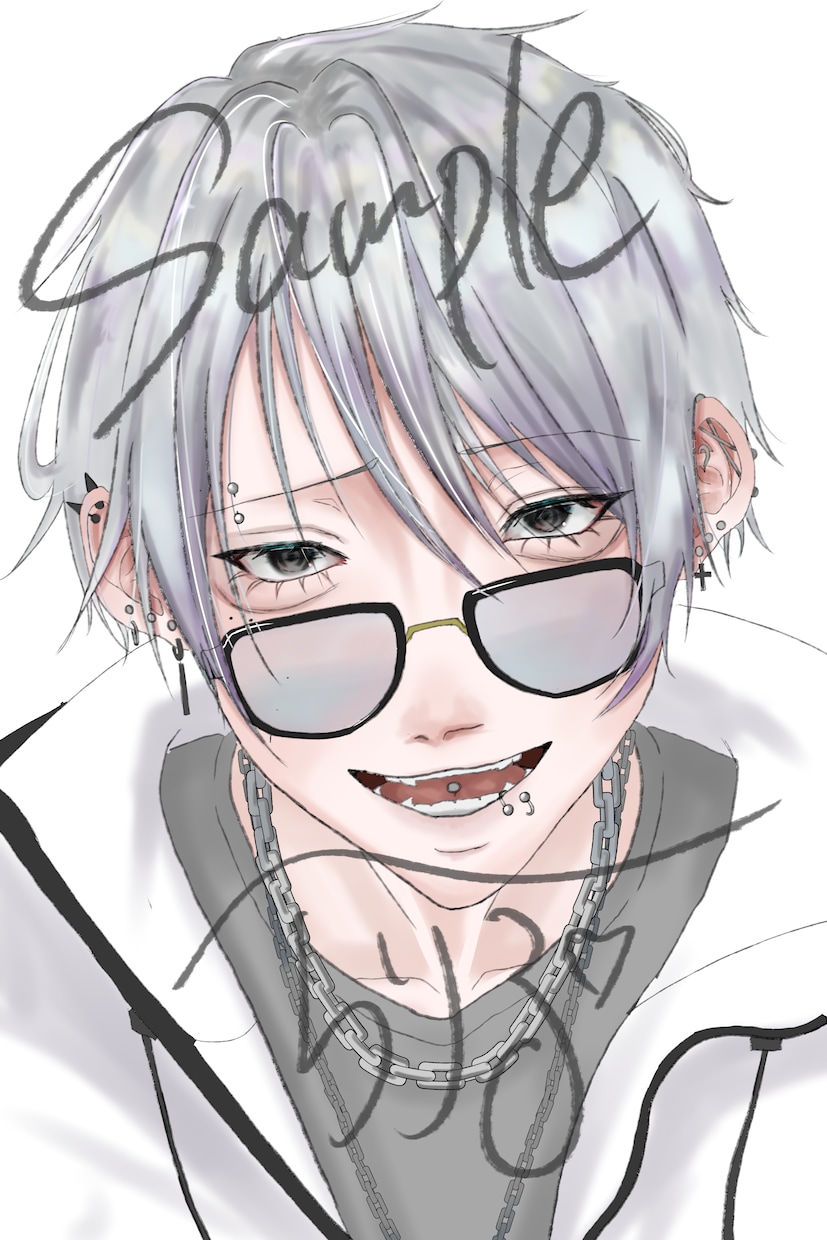 SNSアイコン、歌ってみたイラスト等描きます 商用利用、小物1点無料！実績作りのため8月末までの限定価格！ イメージ1