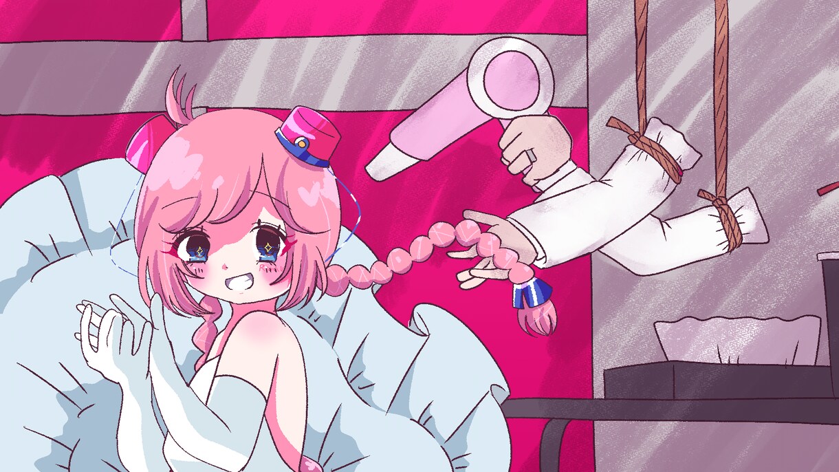 レトロで優しくて可愛いアニメ塗りの立ち絵描きます ゲームの立ち絵やTRPG、IRIAM用イラスト、グッズ用など イメージ9