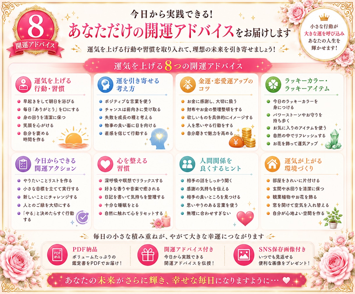 写真1枚から才能・恋愛・仕事運を鑑定します 読むたび前向きになれるオーダーメイド鑑定書 イメージ8