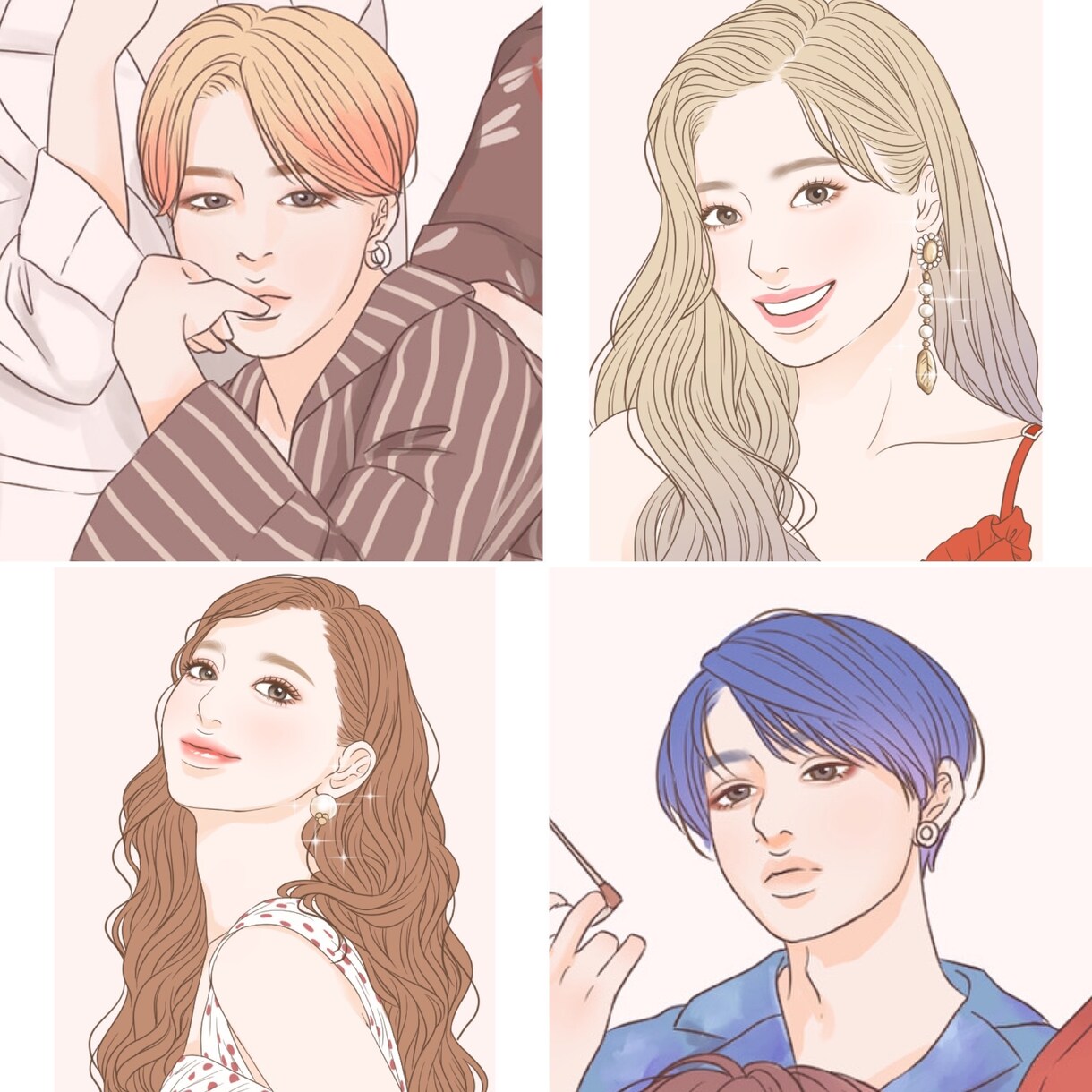 お写真からおしゃれな似顔絵描きます SNSアイコン、似顔絵、プレゼントなど特別な一枚をどうぞ イメージ4