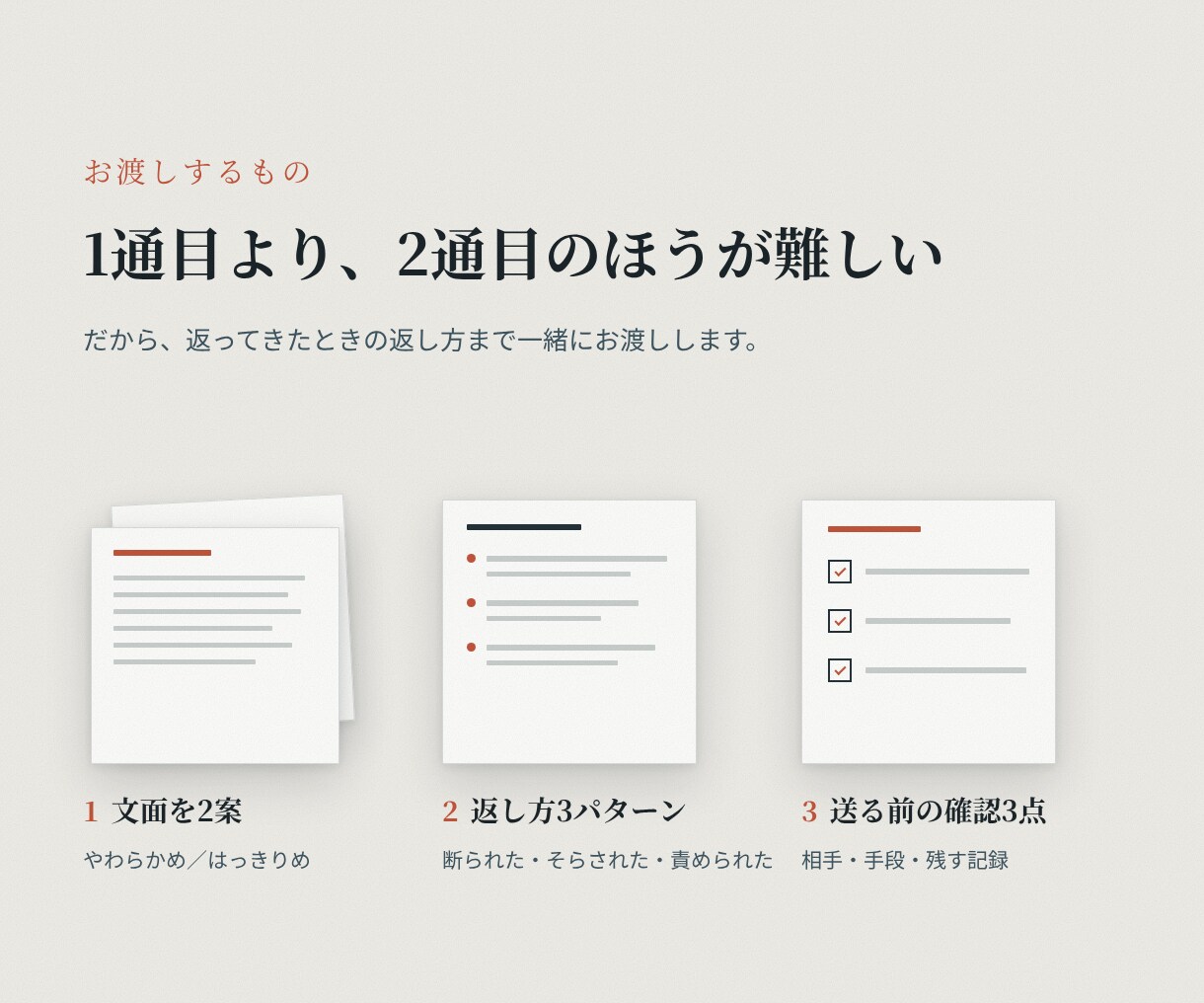 言いにくい連絡の文面を、あなたの状況で書きます 角を立てずに、でも言うべきことは言える1通を イメージ2