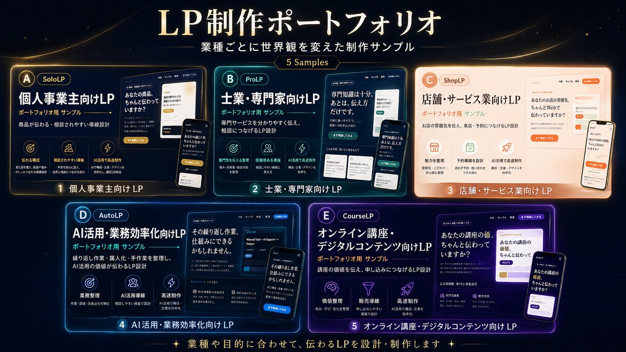 サービスの魅力が伝わるLPを制作します 何を書くか分からない段階から整理します イメージ1