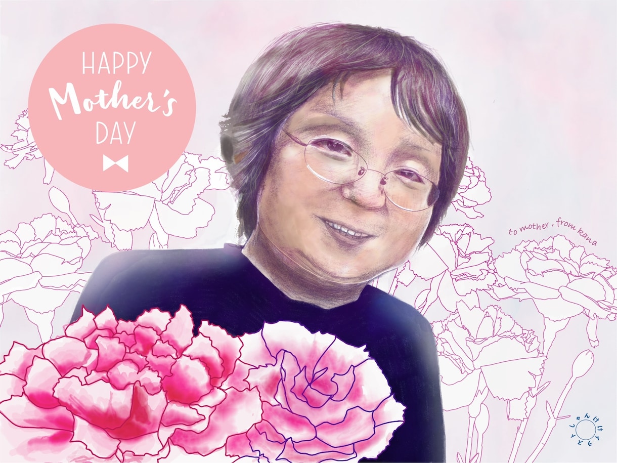 デッサン調の似顔絵描きます 母の日や父の日、結婚記念などのプレゼントに。 イメージ1