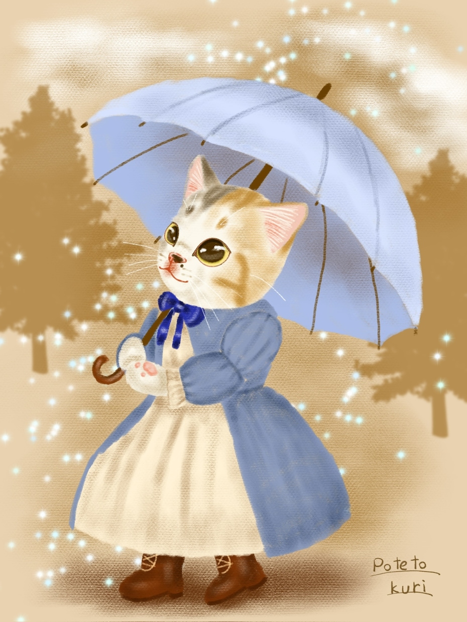 パステル画風猫のイラストをお描き致します 暖かいアナログパステル画風のイラストをお描きします。 イメージ1
