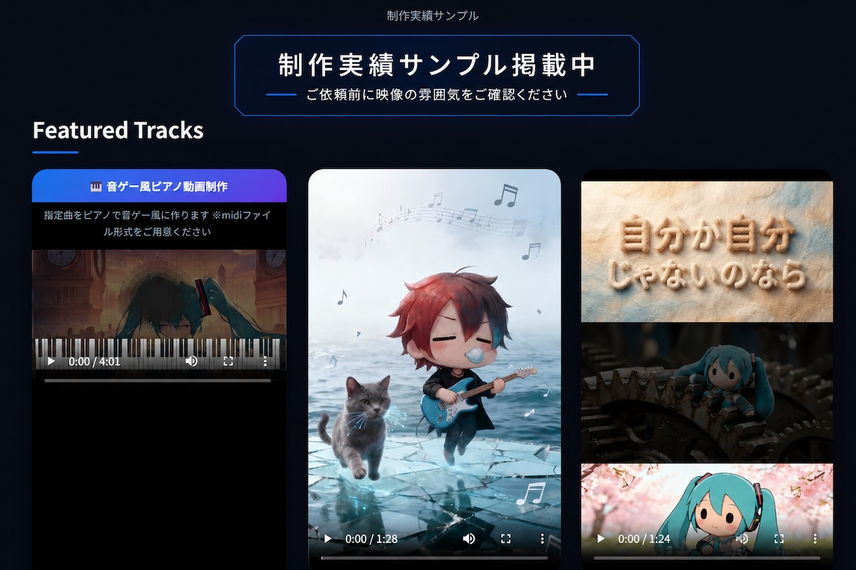 ボカロ・歌ってみたのMV制作します 支給イラストと完成音源から歌詞が動くMVを制作 イメージ3