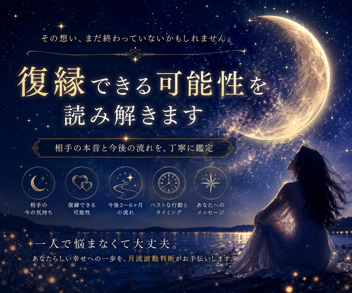 復縁できる？相手の気持ちを視ます 相手の生年月日不明OK｜復縁の可能性を丁寧に鑑定 イメージ1