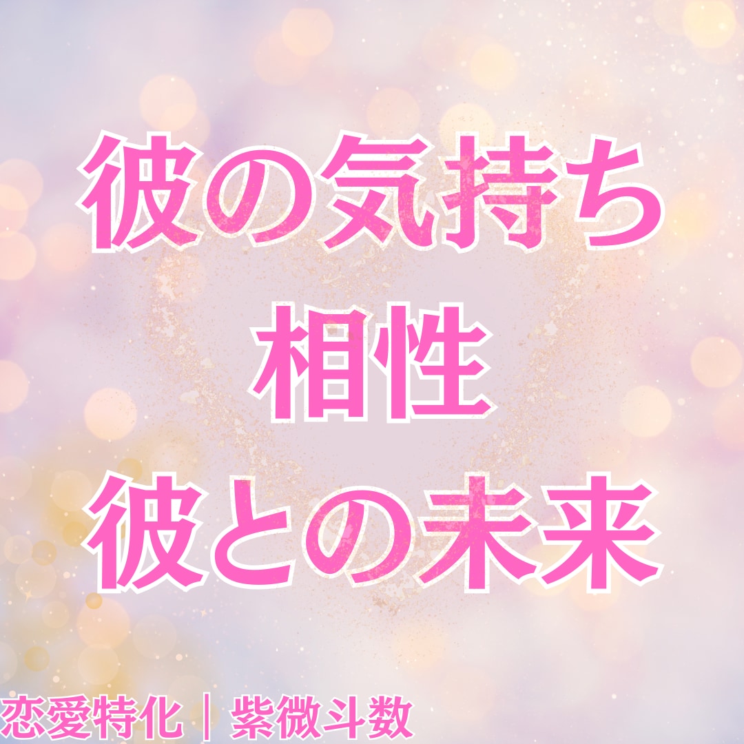 彼の気持ち・相性・未来を丁寧に鑑定します 彼の気持ちと未来の流れを紫微斗数を使って詳しく観ます イメージ1
