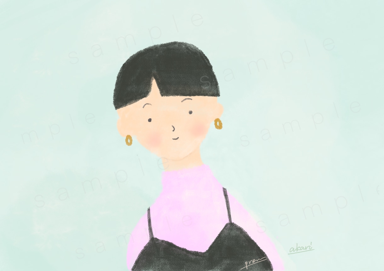 温かく優しい雰囲気の似顔絵アイコンイラスト描きます 各種アイコンに手描きのイラストを！ イメージ2