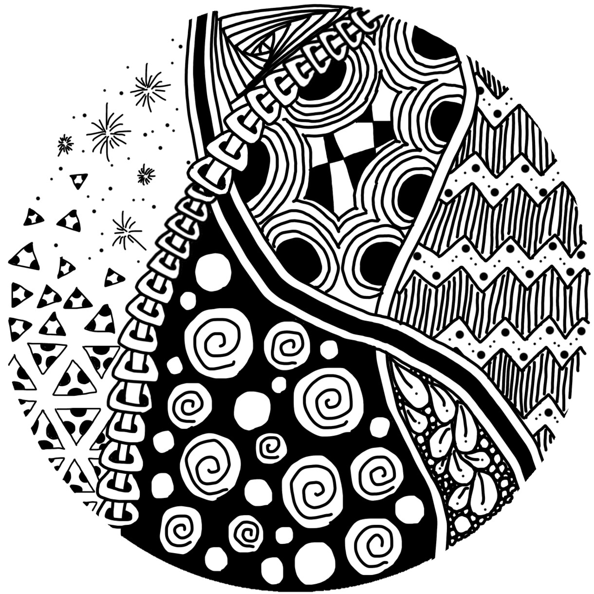 3点セットゼンタングル風SNSアイコン作成します 世界にひとつだけのSNSアイコン等を作成します イメージ5