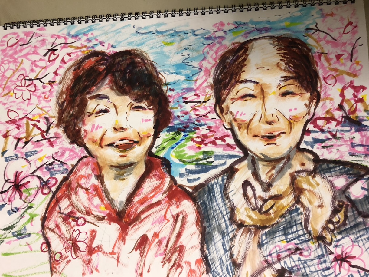 幸せ溢れる似顔絵描きます プレゼント用に大切な人への似顔絵や思い出の場所など。 イメージ1