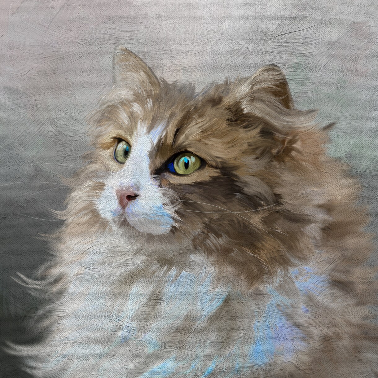 あなたのペットをデジタル油彩で描きます 独自に研究した技法で絵の具の盛り上がりを楽しめます♪ イメージ2