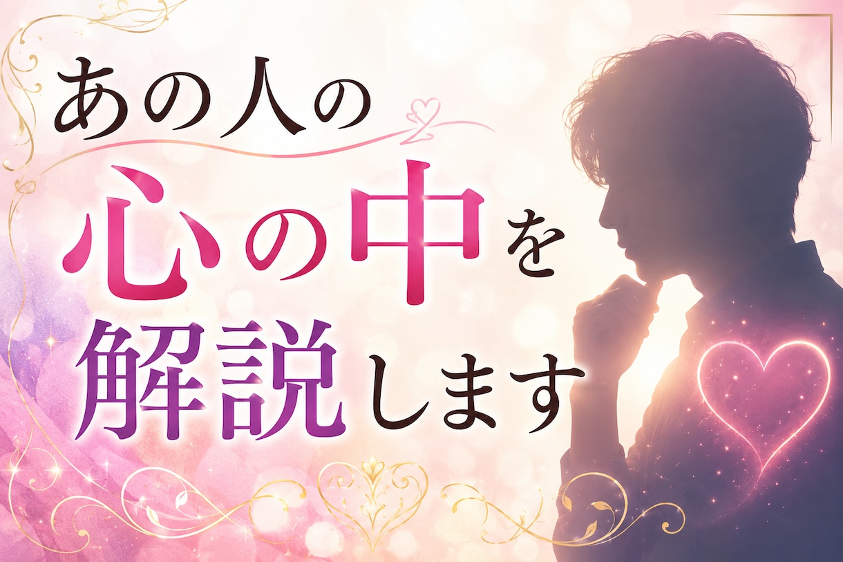 あの人の心の中を解説します お相手の気持ち＆今後どうなるのかを解説します！ イメージ1