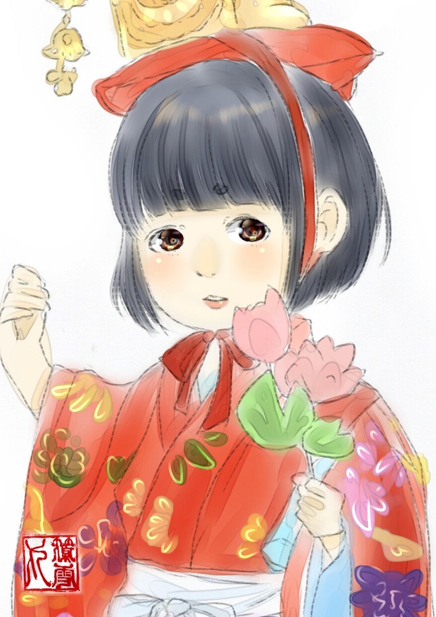 イラスト・似顔絵お描きいたします 記念日の特別なお写真を柔らかい雰囲気の似顔絵にしてみませんか イメージ5