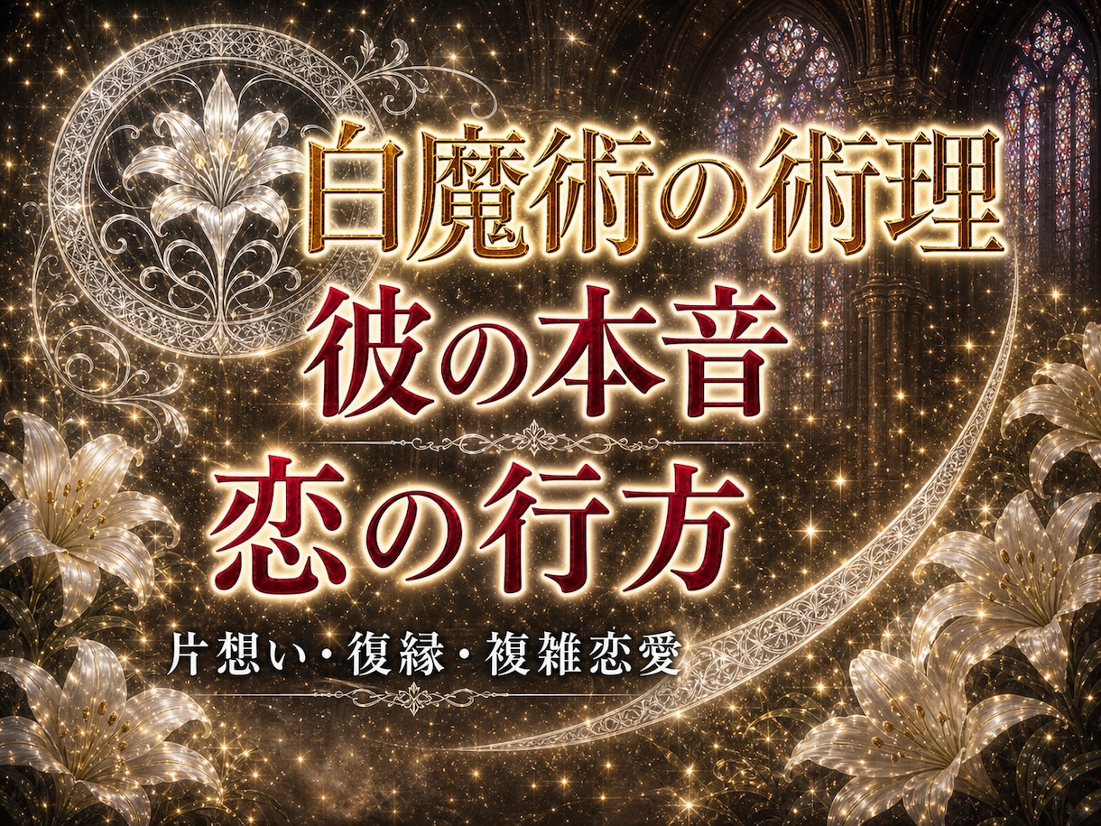 白魔術の術理で相手の本音と恋の行方を読み解きます 片想い・復縁・複雑恋愛｜願う未来へ進むための道をお伝えします イメージ1