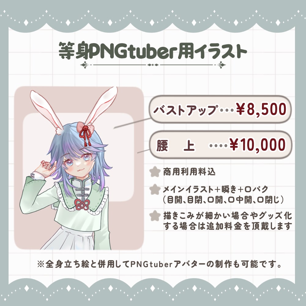 PNGtuberアバターイラスト描きます 音に合わせて口が動く！ PNGTuberになろう！ イメージ2