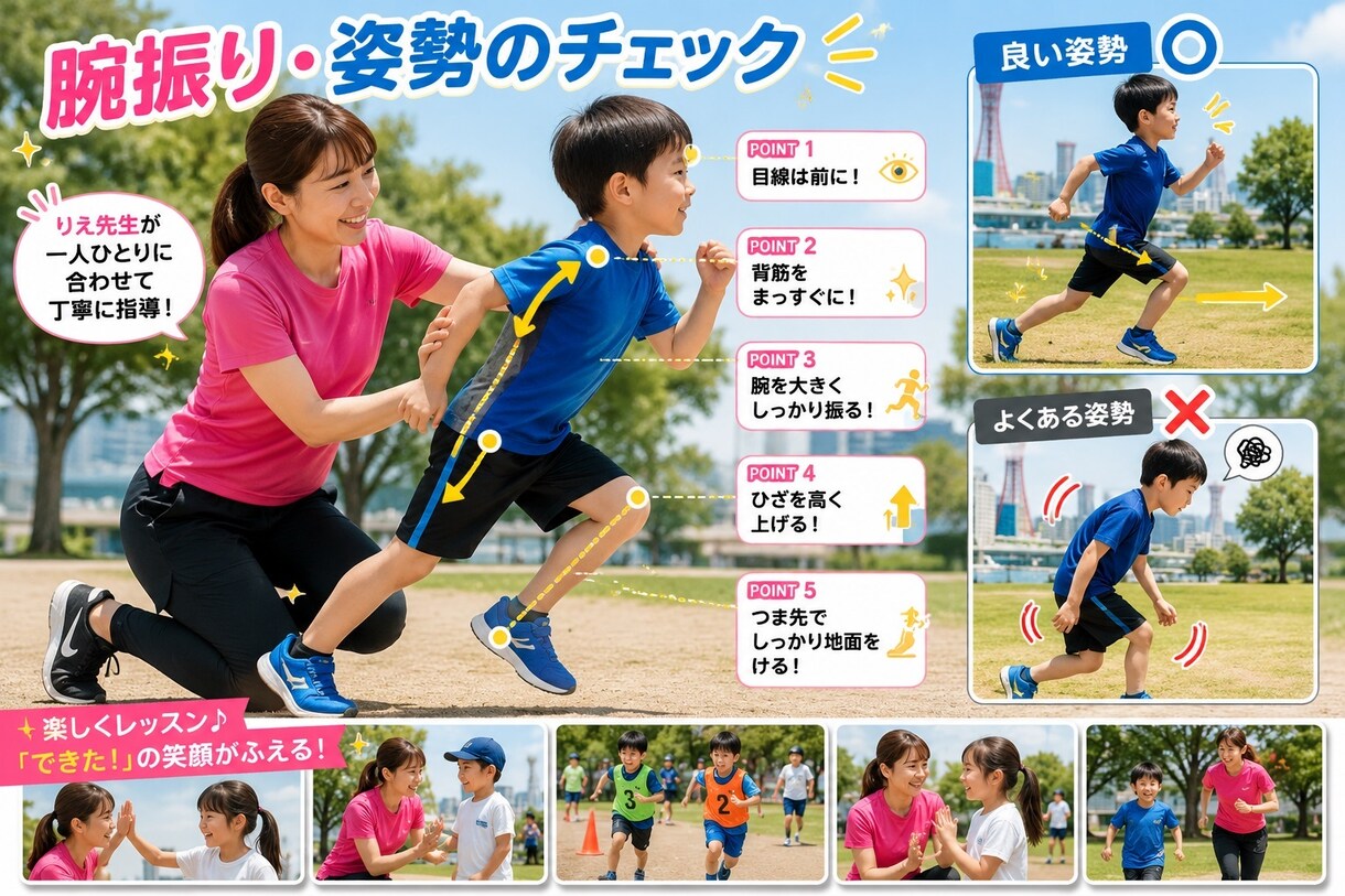 運動苦手な子専門かけっこ「できた！」を増やします 重要な３ポイントを練習＼目指せ一等賞／指導20年8万人突破！ イメージ4