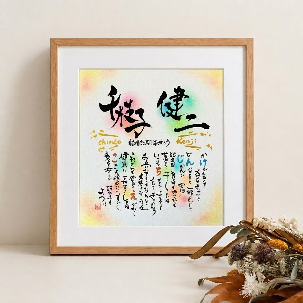ご長寿祝いに感謝の気持ちを贈ります 世界に１つだけのお名前詩・ご長寿祝いギフト イメージ5