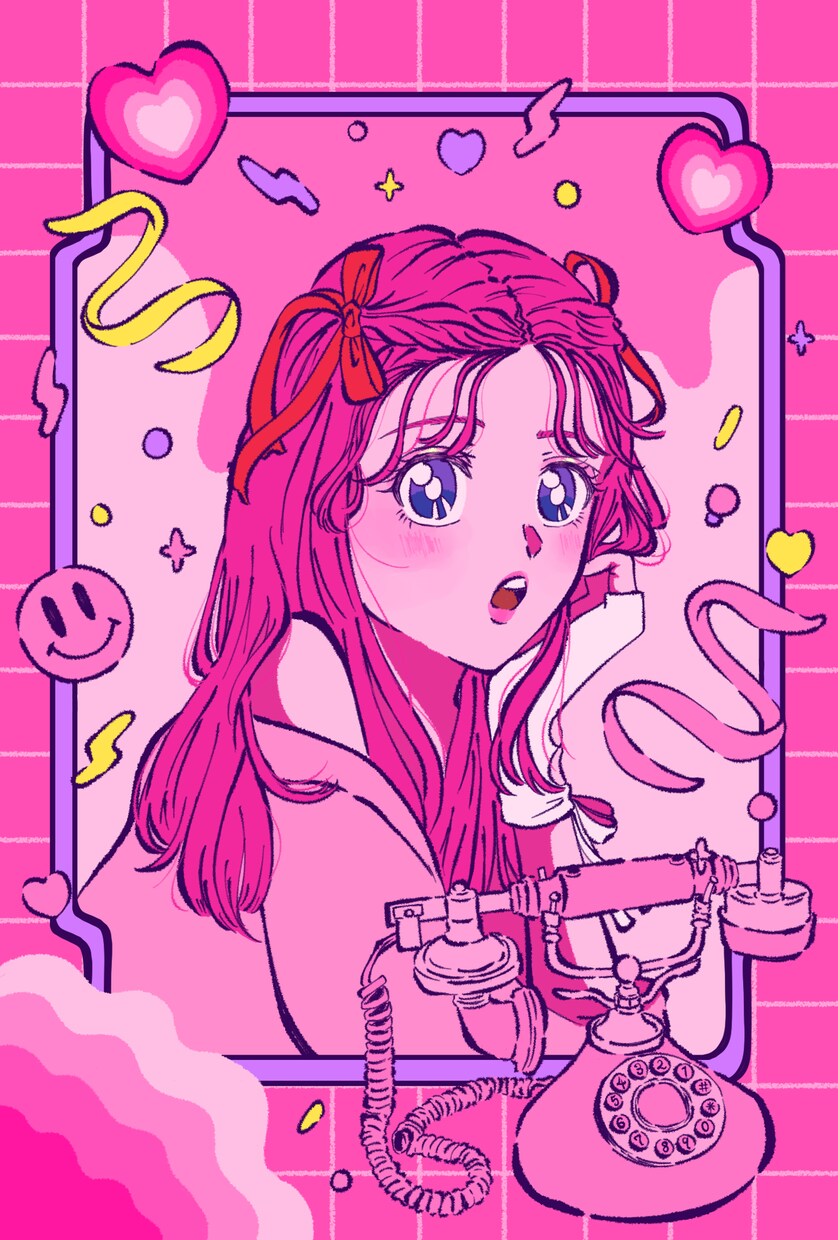 可愛い女の子のイラストを描きます ピンクと紫を基調とした女の子のイラストが得意です！ イメージ3