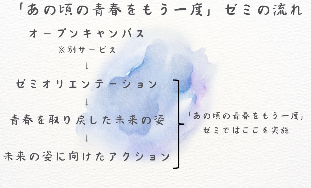 あの頃の青春をもう一度❀実践ゼミ生を募集します あなただけの青春を取り戻す、本気の3か月間の実行を伴走します イメージ4