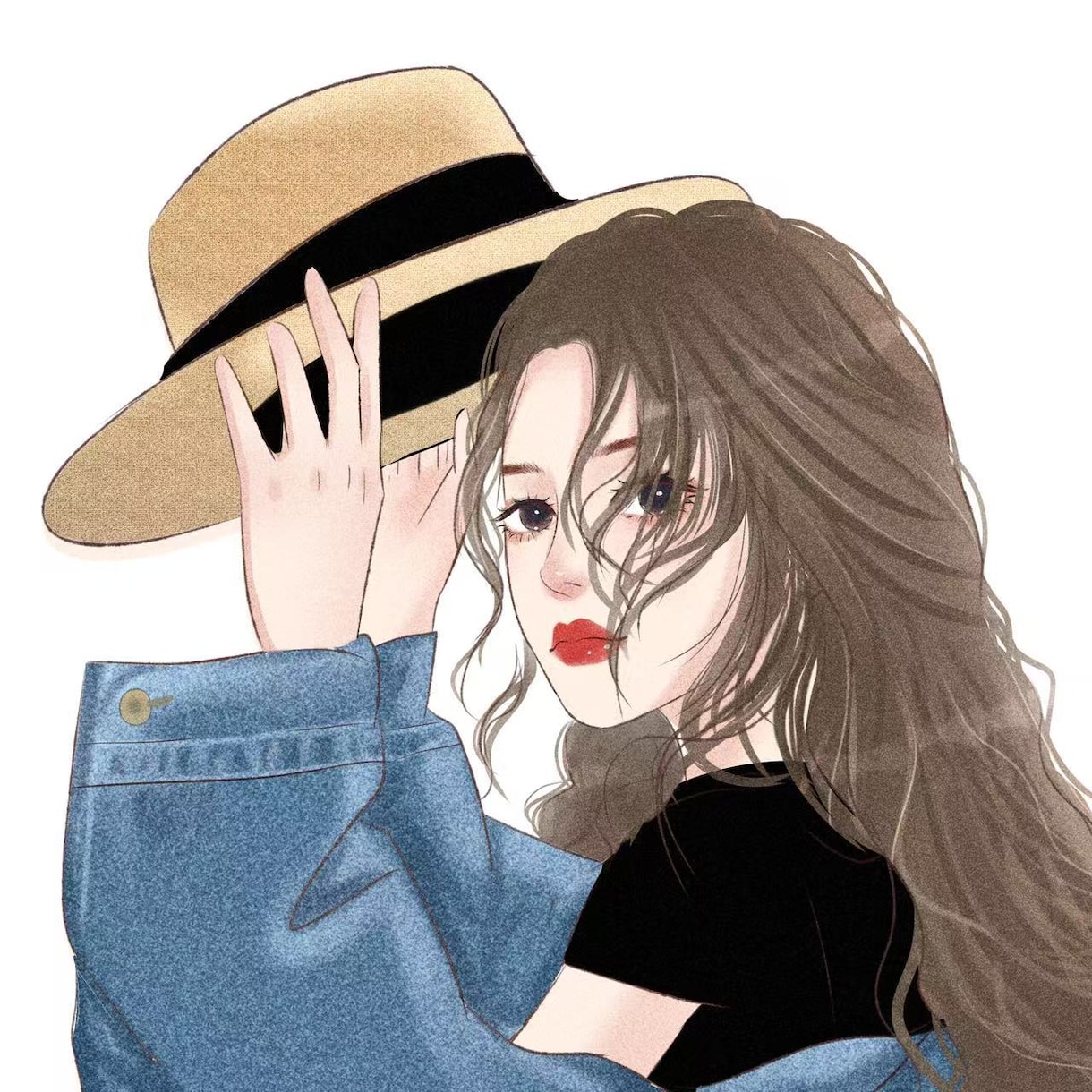 ふんわり水彩タッチで透明感ある人物アイコン描きます ふんわり水彩タッチでSNSに映える可愛いアイコンを作ります イメージ5
