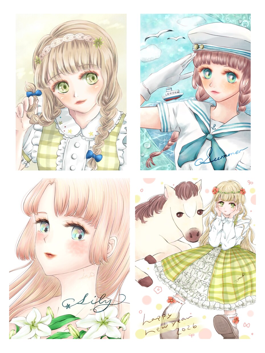 お人形みたいなキラキラな女の子描きます サービス開始記念☆10件目までの特別価格！ イメージ5