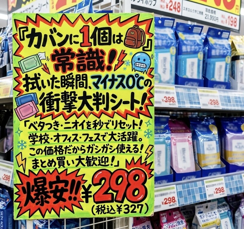 夏を乗り切る！手書きPOP作ります 「夏対策」「爆安」ドラッグストア・小売店の売上UPに！ イメージ3