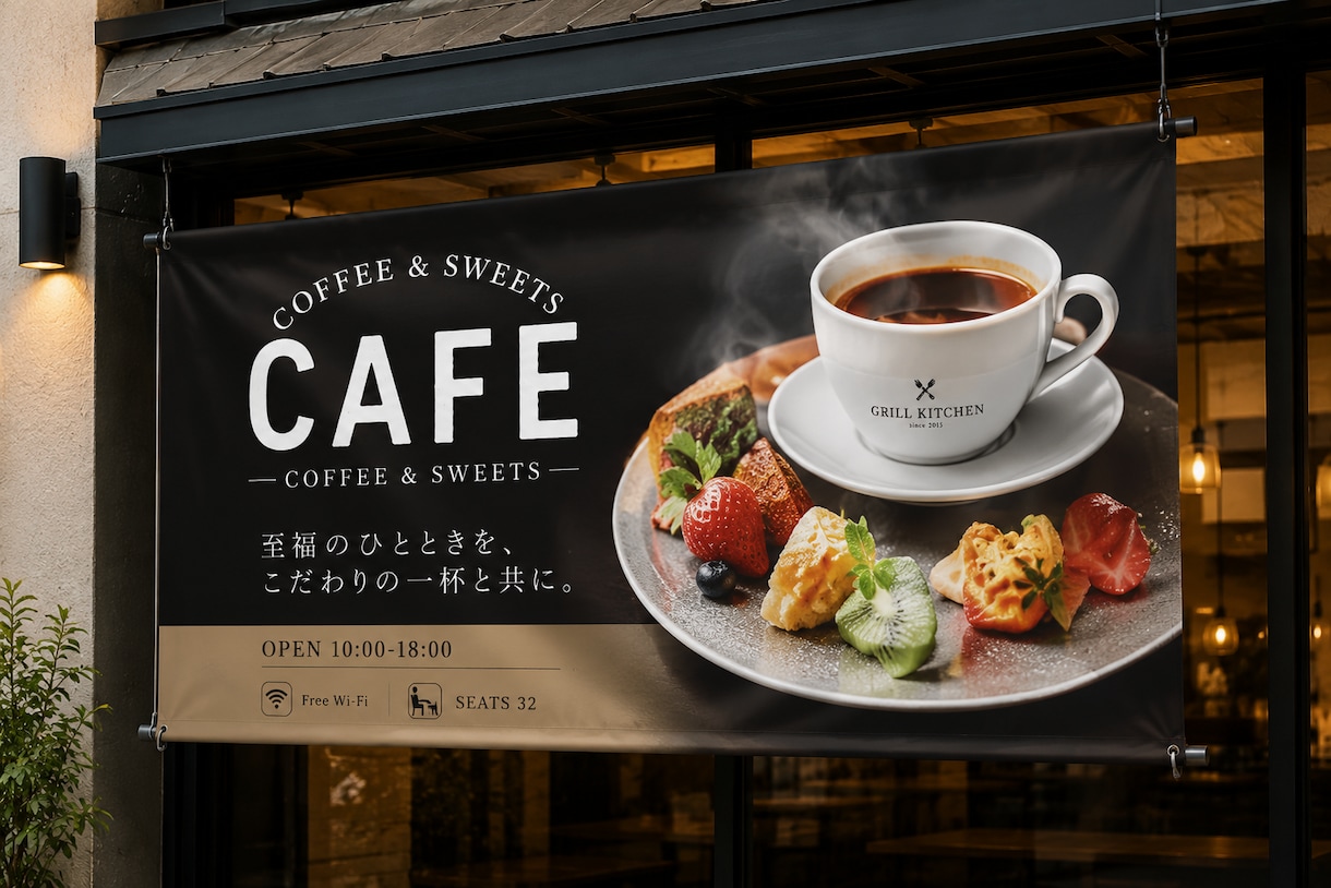店舗・イベント用タペストリー／のぼり制作します 飲食店・キッチンカー・催事｜遠くからでも伝わる販促デザイン イメージ2