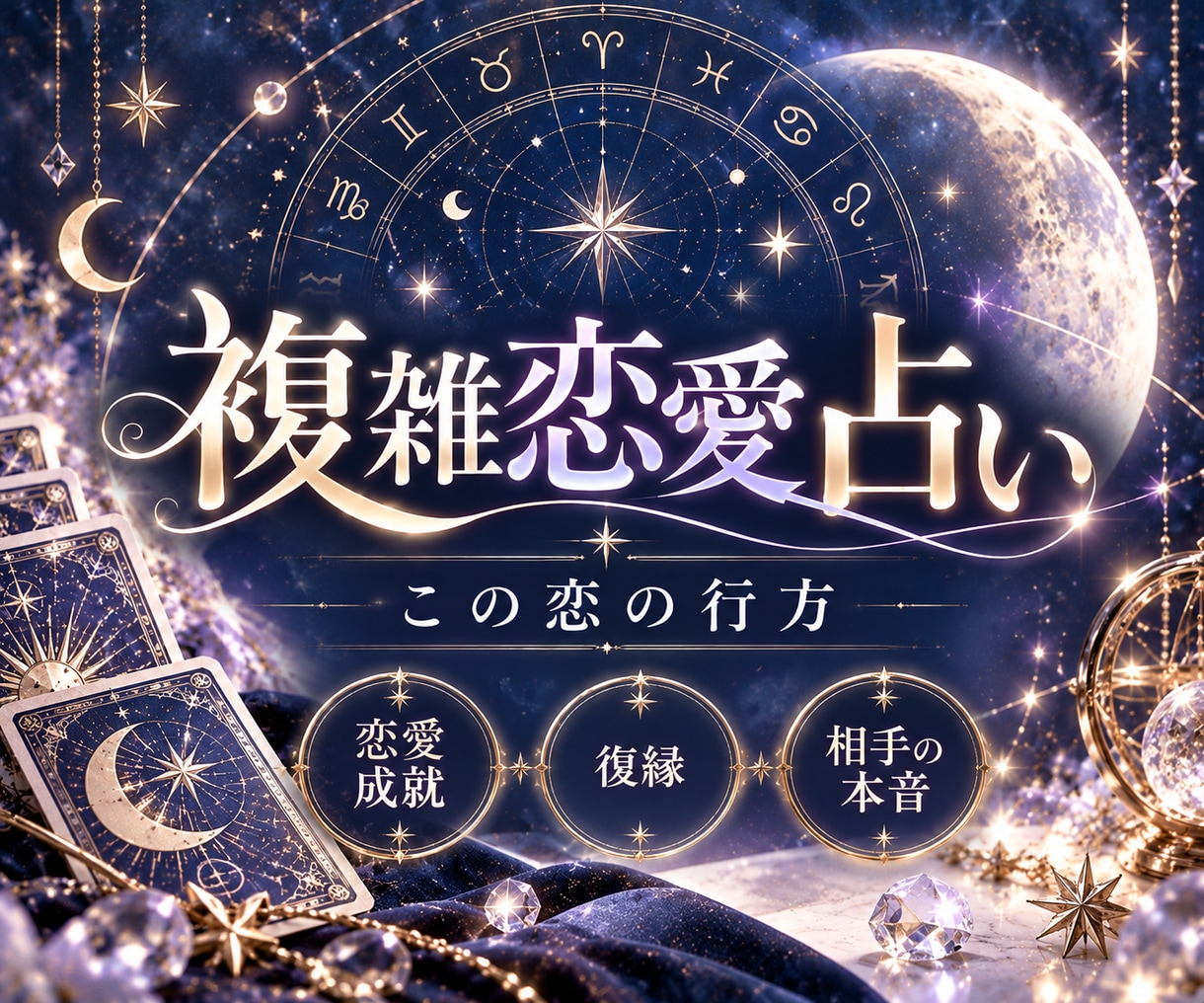 複雑愛・秘密の恋|本心と２人の未来を鑑定します 復縁、片思い、恋愛成就、夫婦問題…今後の展開や結末を深く鑑定 イメージ1