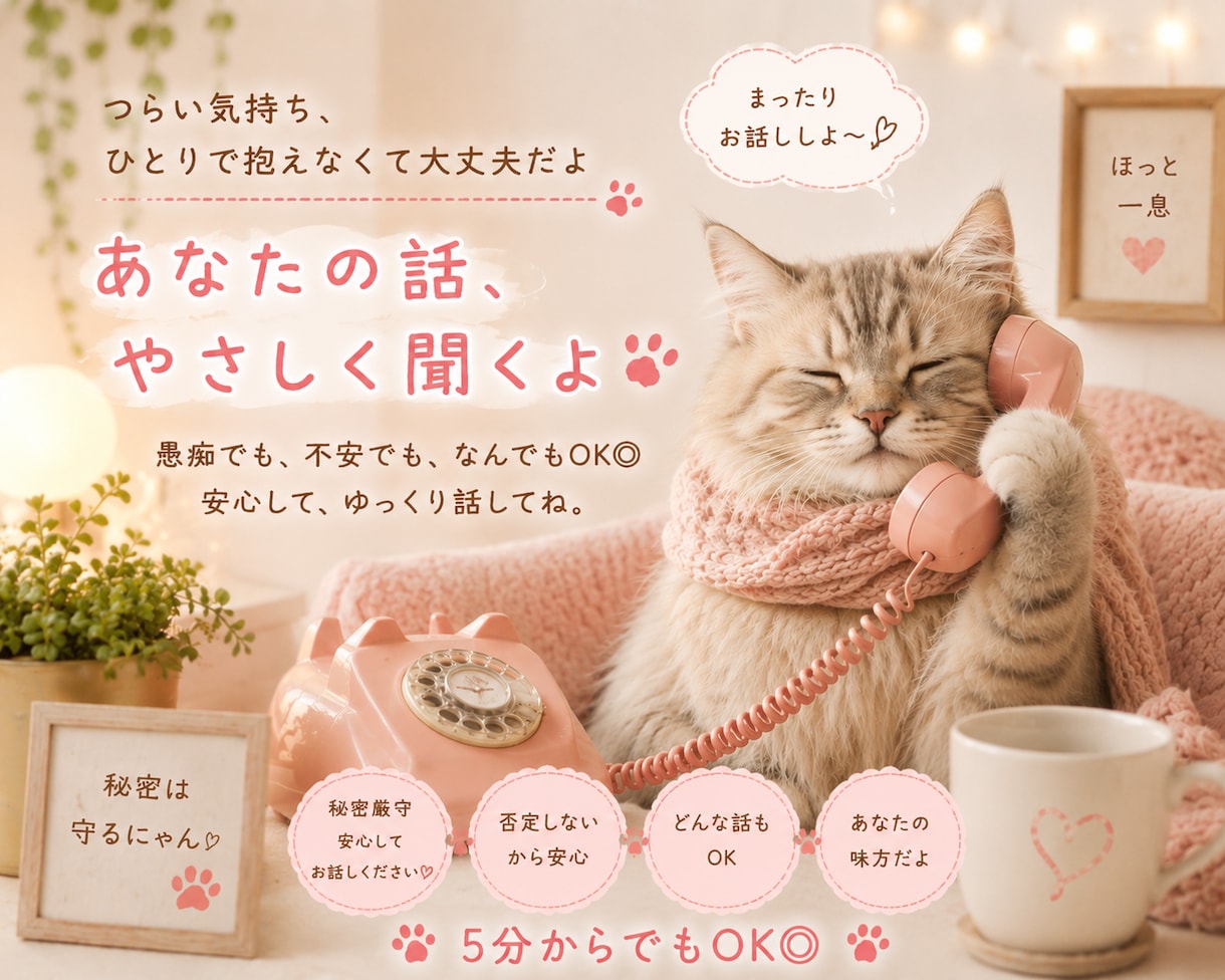 否定しない！壁打ち相手としてお話聞きます 頭の中のモヤモヤを吐き出して一緒に整理してみましょう！！ イメージ1