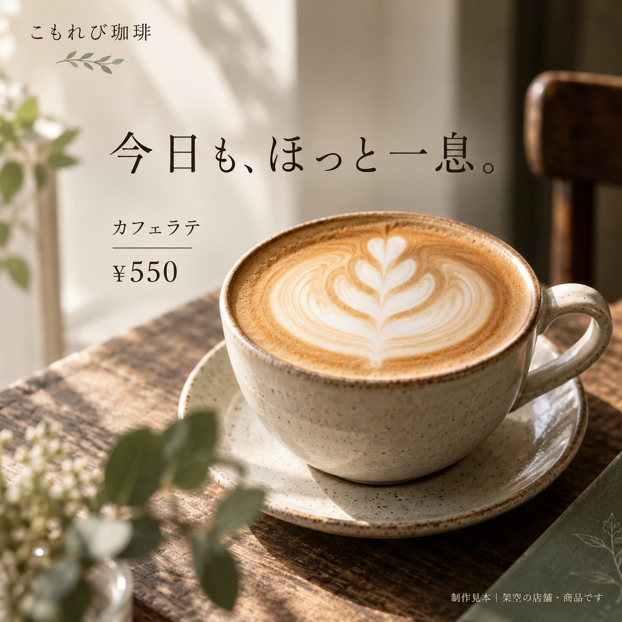 カフェのインスタ投稿画像と文章を作ります お店の写真から画像3枚＋投稿文3本を制作 イメージ2
