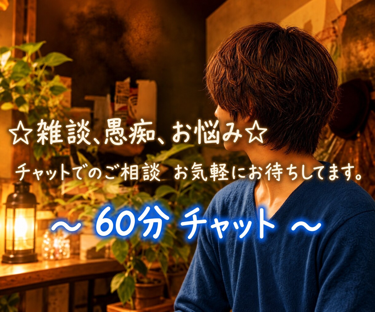 60分/チャットでゆっくりお話をお聞きします モヤモヤをしっかり吐き出したい方へ。否定せず寄り添います♪ イメージ1