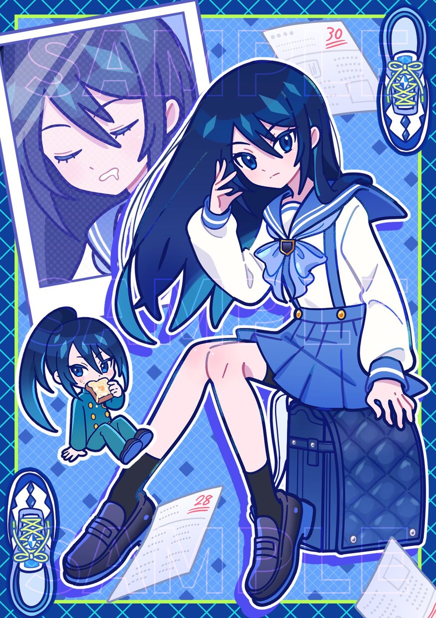 人数限定価格！うちの子全部盛りイラスト描きます TRPGにも♪全身立ち絵＋表情差分＋ミニキャラ＋小物セット イメージ4