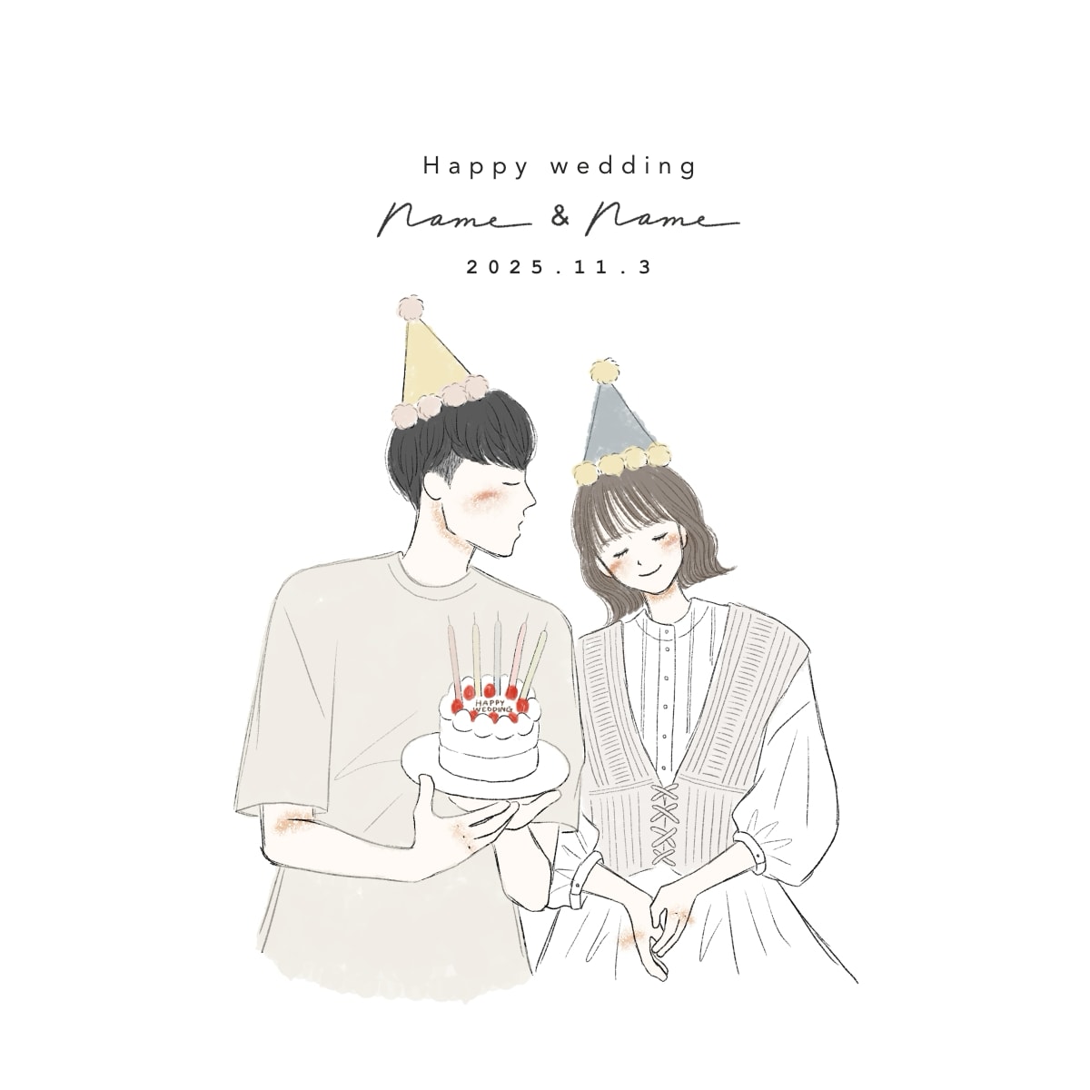 即対応 ◎！ゆるゆる似顔絵を描きます SNSアイコン・記念日・プレゼント・婚姻届など イメージ1