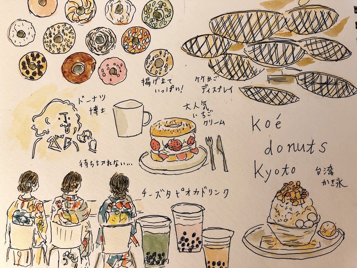 お店のPRイラスト描きます 温かみのある水彩であなたのお店を宣伝しましょう！ イメージ6