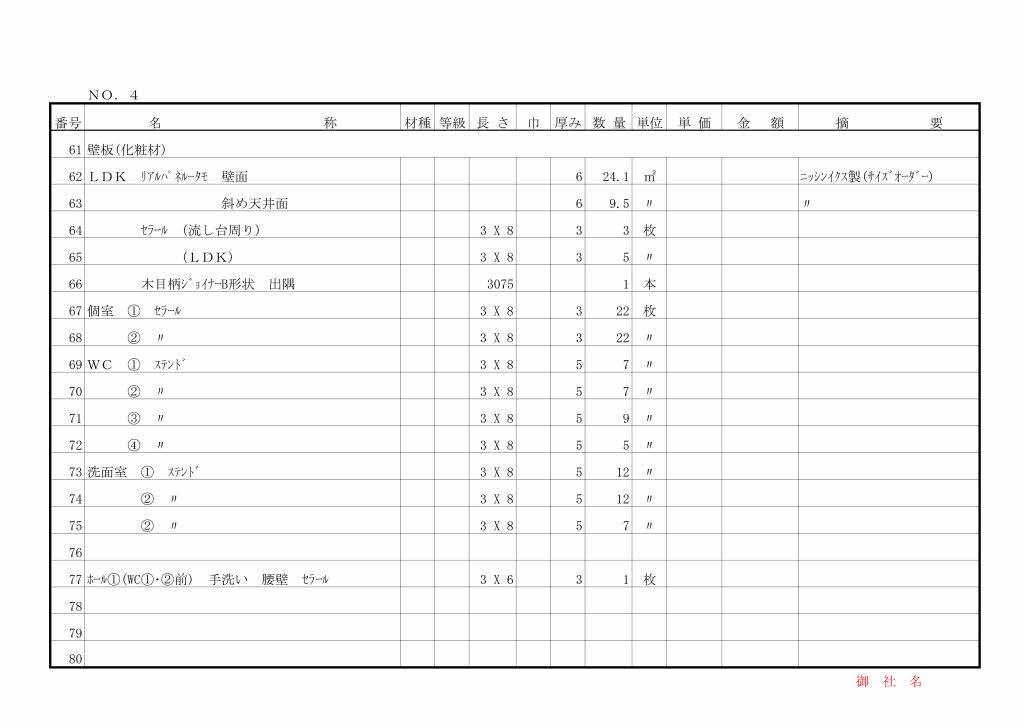 建築工事の木造作材明細書作製します 現場従事しておりましたので現場目線にて明細書作成できる強み イメージ3