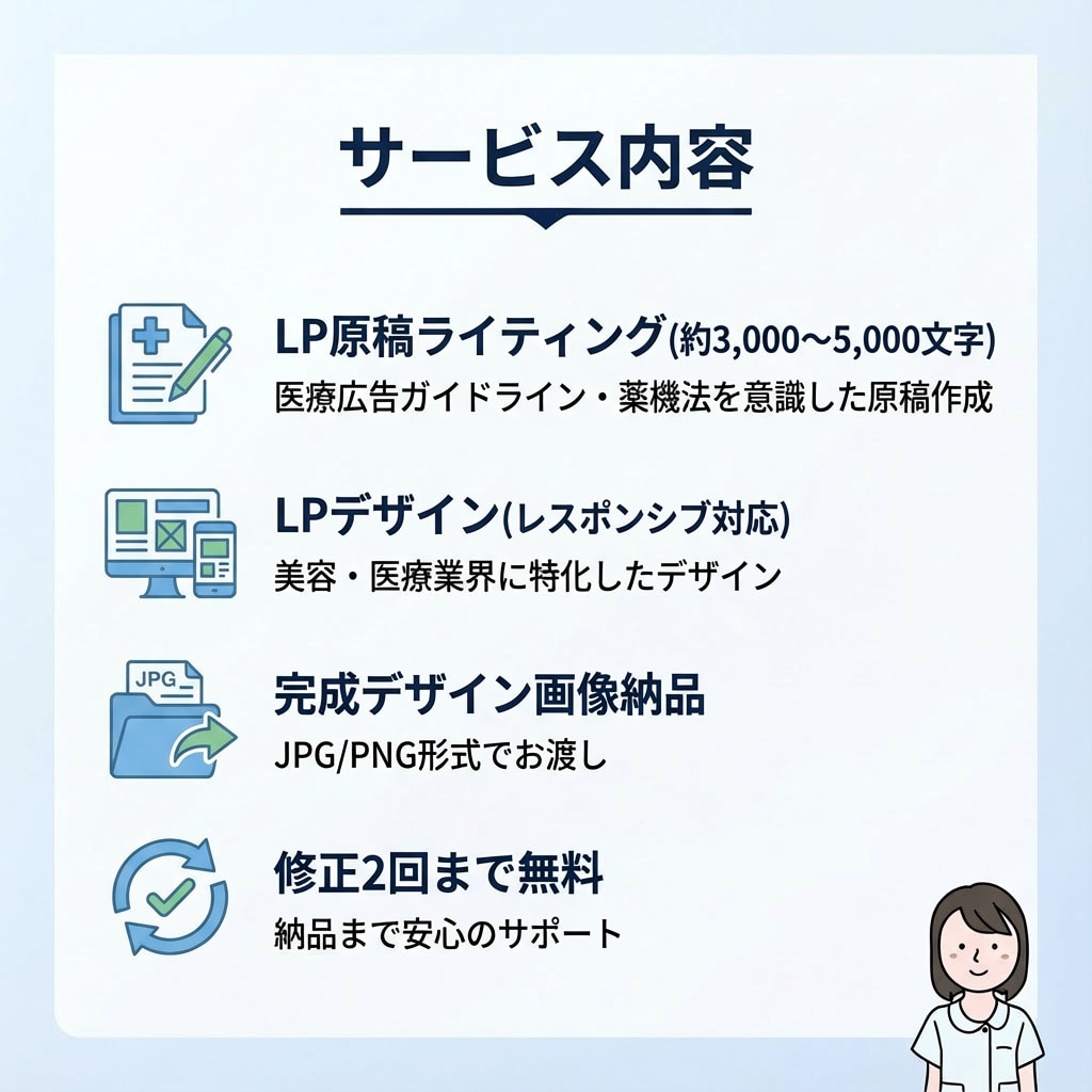 看護師×薬機法管理者がLP制作します 20年の医療現場経験で法令リスクを最小化 イメージ3