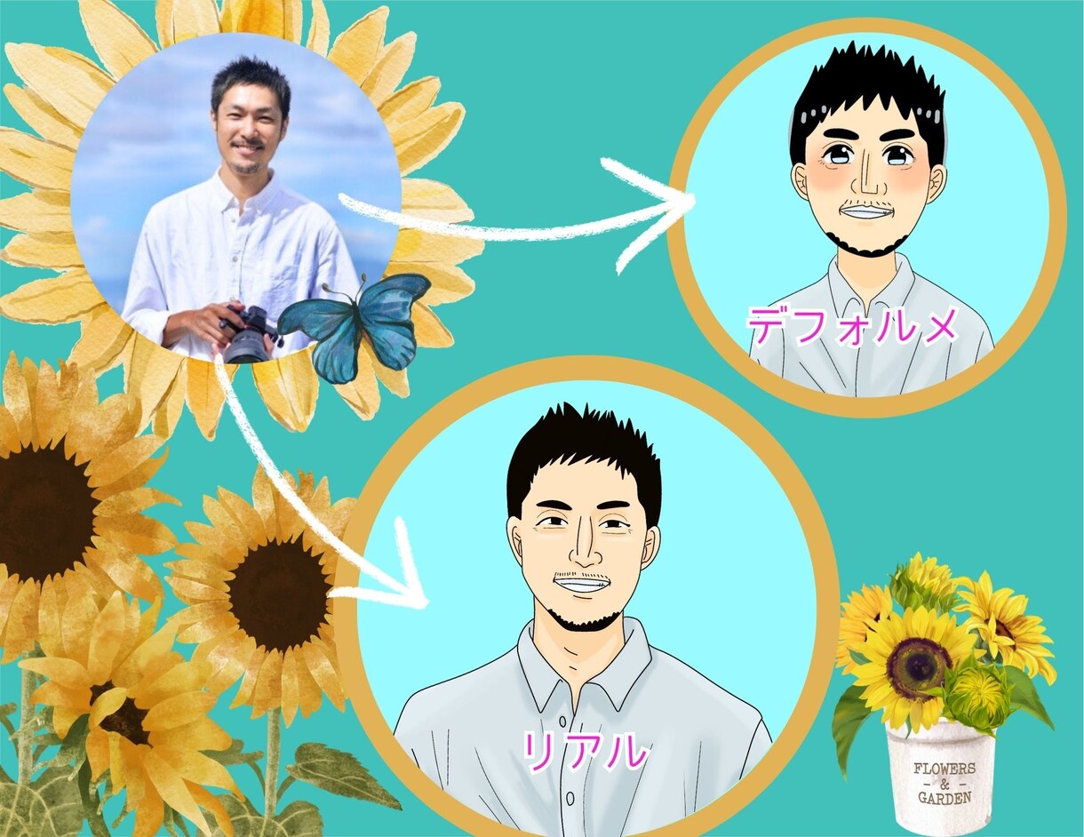 絵柄のテイストが選べる似顔絵描きます あなたらしさを出しながら第一印象を上げる似顔絵作成！ イメージ1