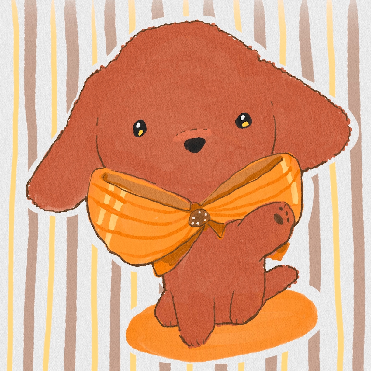 ペットの似顔絵などをイキイキした水彩画風に描きます イキイキとして明るいテイストの水彩画風のイラストです！ イメージ4