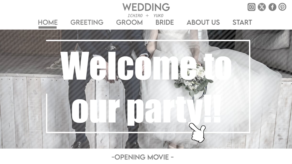 WEBサイト風オープニングムービーを作成します シンプルでナチュラルな結婚式にオススメ★ イメージ2
