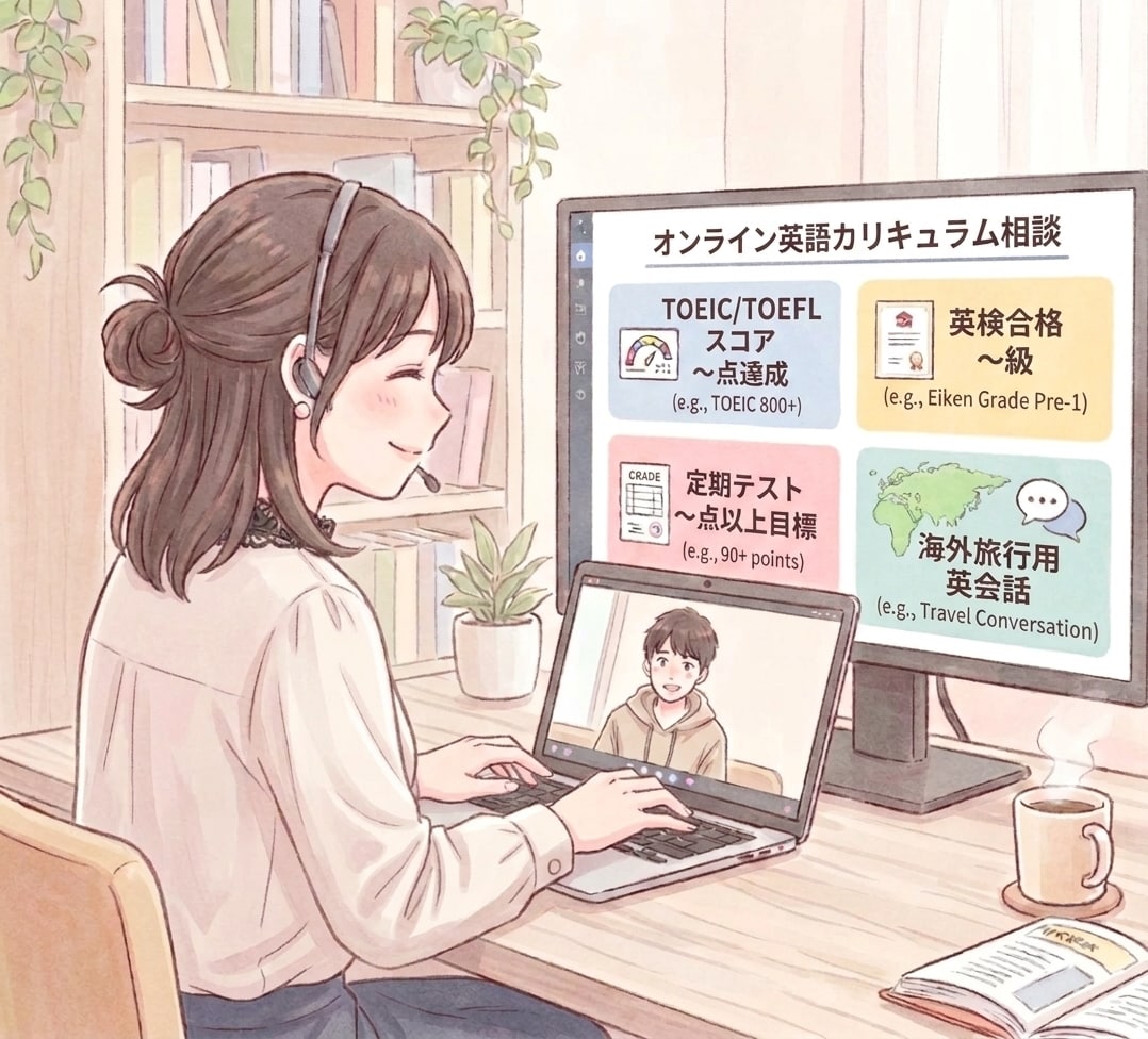 オーダーメイドの英語学習カリキュラムをお作りします 高校教員&英会話コーチング業経験者が、丁寧に相談に乗ります！ イメージ1