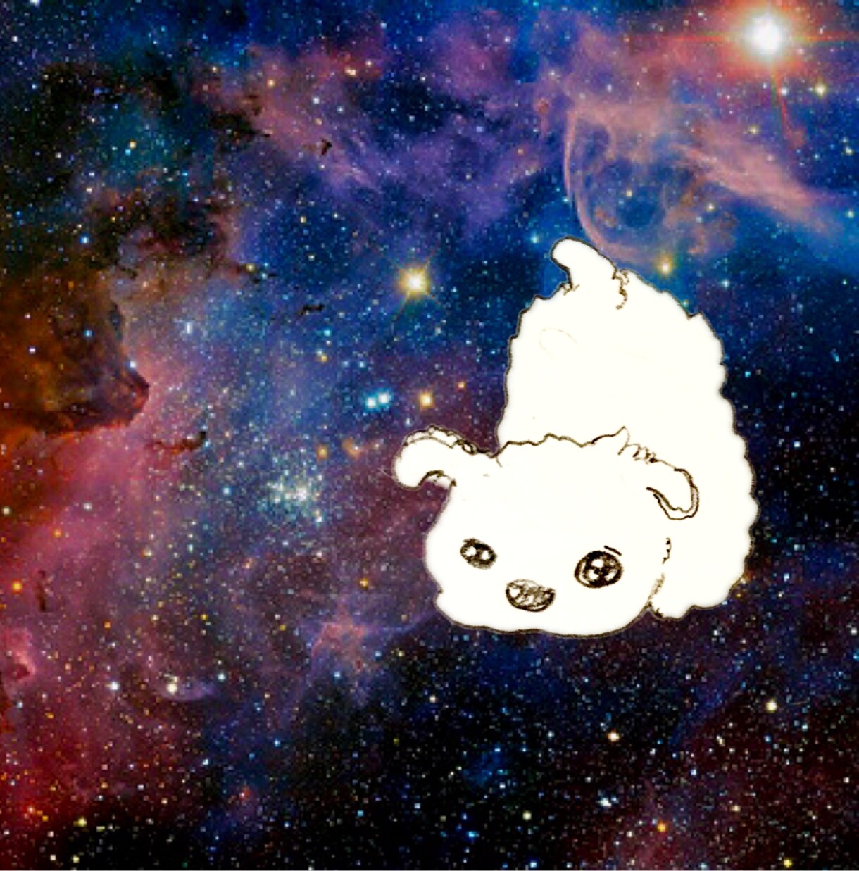 ペットのワンちゃんイラスト描きます 【犬限定】✰︎あなたのワンちゃんを宇宙に浮かばせませんか✰︎ イメージ3
