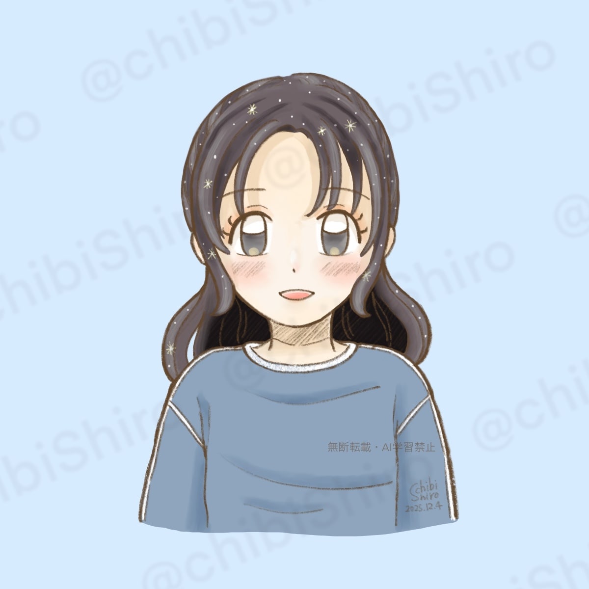 可愛く卵型の女の子アイコンイラストを描きます 卵型であなたの優しさ溢れるアイコンを イメージ2