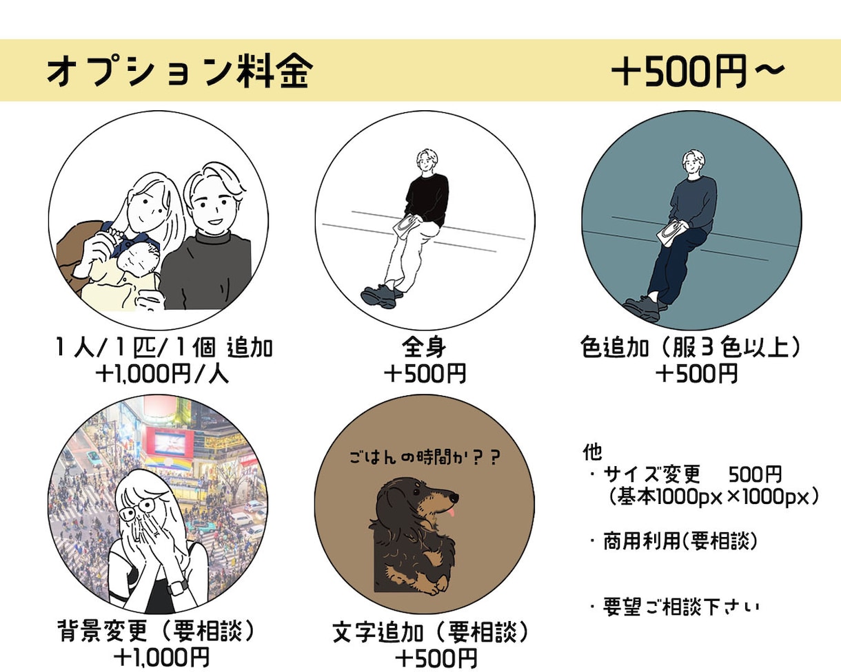 4種納品！シンプルオシャレな線画アイコン制作します SNSなどのアイコンをシンプルなイラストにしたい方おすすめ！ イメージ4