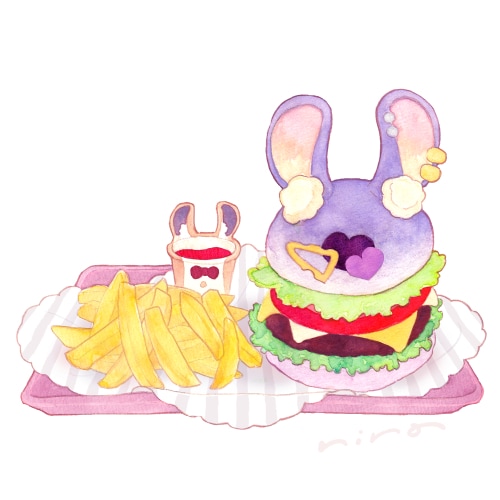 おいしそう♡食べ物のイラストをお描きします ／商用利用OK／やさしくて温かみのある水彩タッチのイラスト イメージ2