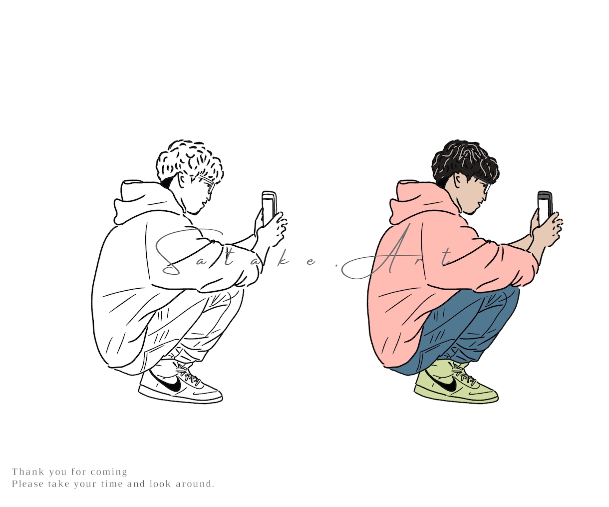 思い出の写真を全身コーデでモデル風イラストにします ビジネス挿絵や待ち受けにもオススメ！思い出といつも一緒に♪ イメージ2