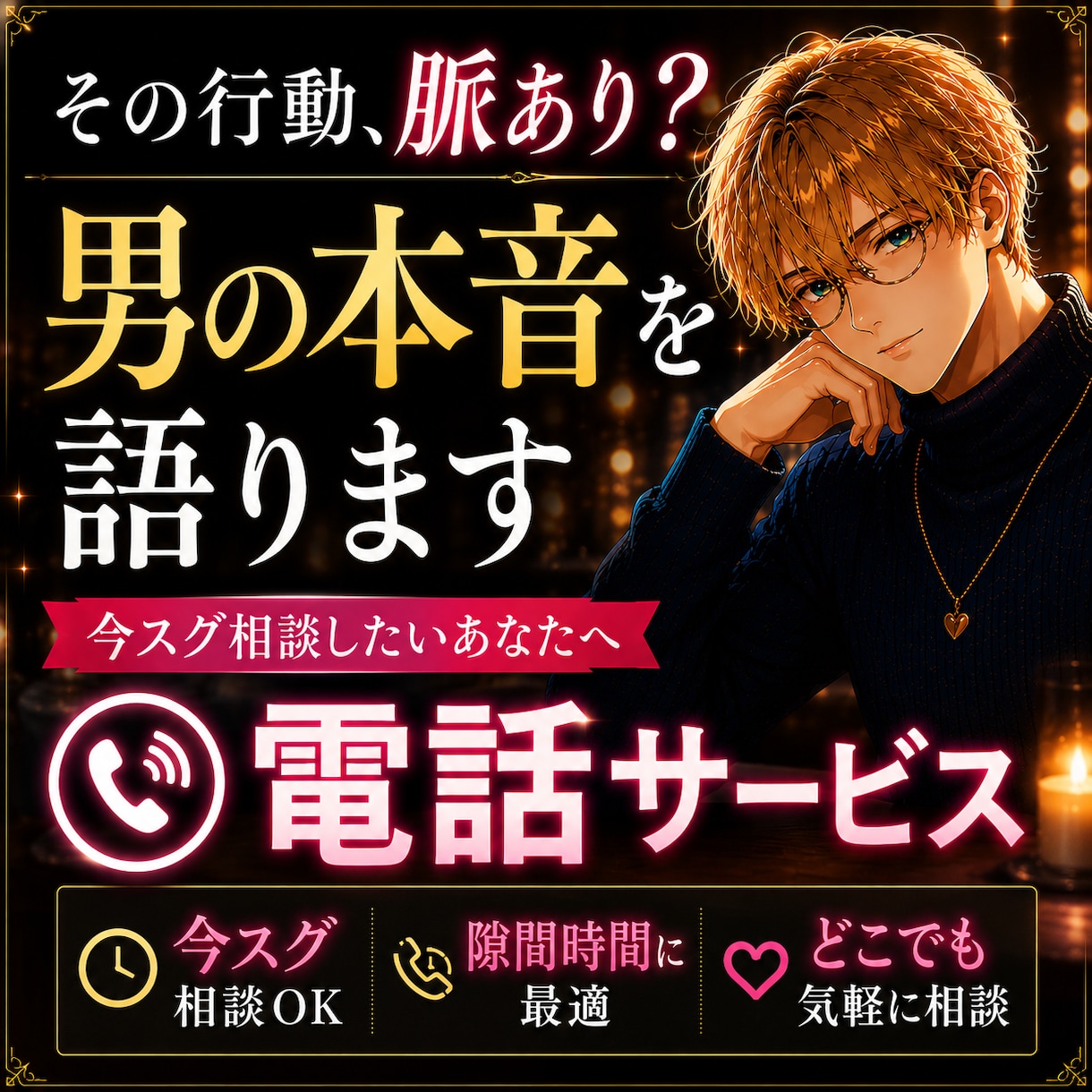 特別価格★その行動、脈あり？男の本音で判断します 本命かキープか、男目線でハッキリ見抜きます イメージ1