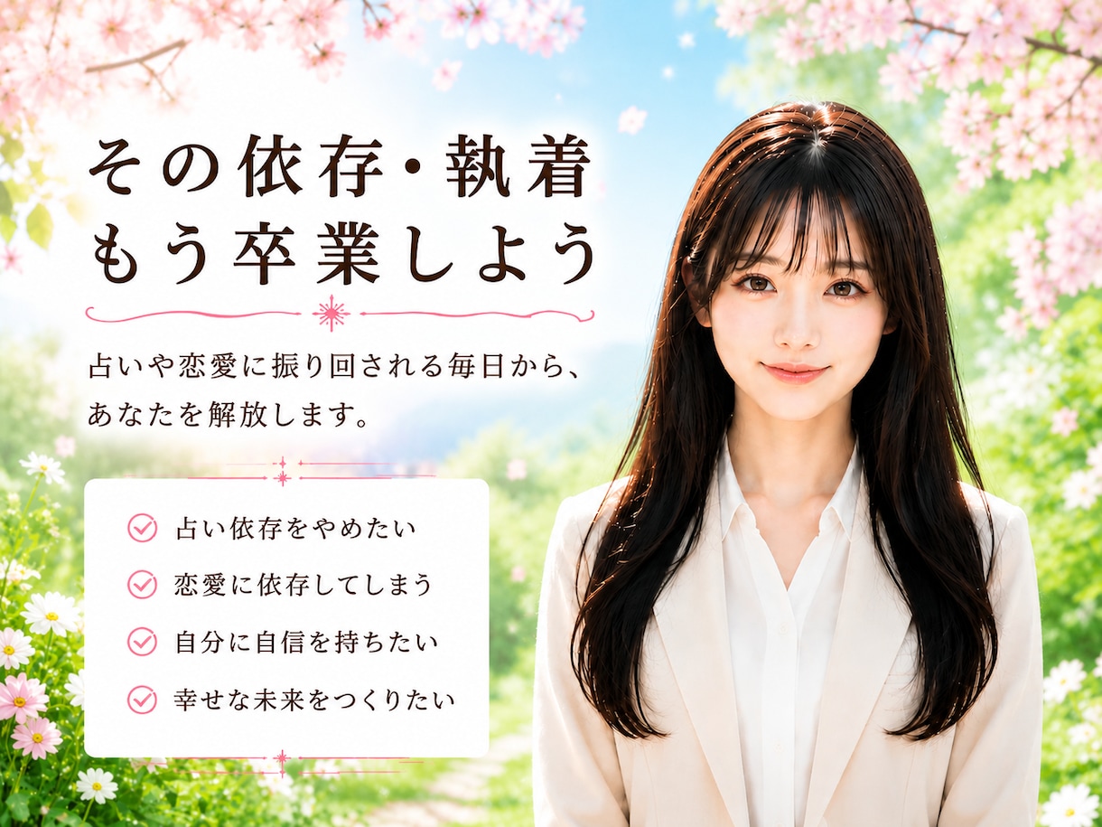 占い依存卒業•執着卒業•ジプシー卒業の指導をします 占い依存・恋愛依存から脱却し、本当の自分を取り戻しましょう！ イメージ1