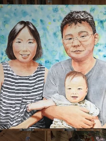 人物、動物の油彩画を木枠張りキャンバスへ描きます 写真では捉えきれなかったモデルさんの魅力を引き出します。 イメージ8