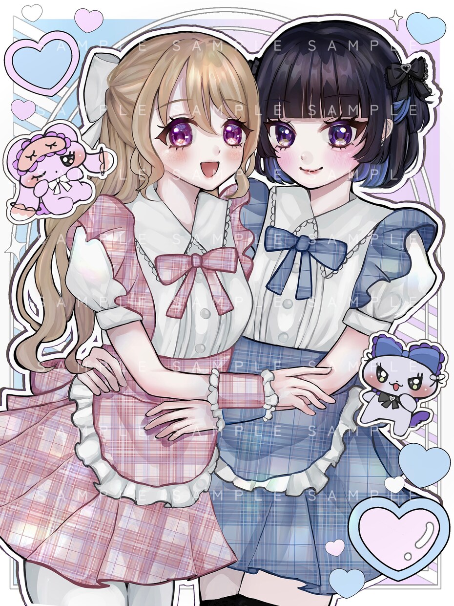 キラキラで可愛いイラストを描きます アイコンや1枚絵など多様に使用できる可愛いイラストを描きます イメージ1